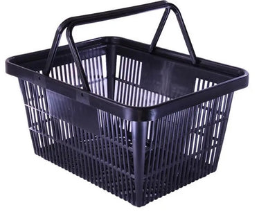 20 Litre Plastic Shopping Basket - 10 Units - 6 Colours
