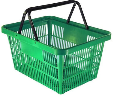 20 Litre Plastic Shopping Basket - 10 Units - 6 Colours