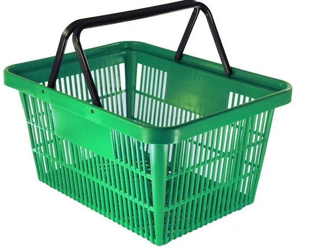 20 Litre Plastic Shopping Basket - 20 Units - 6 Colours