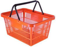 20 Litre Plastic Shopping Basket - 10 Units - 6 Colours