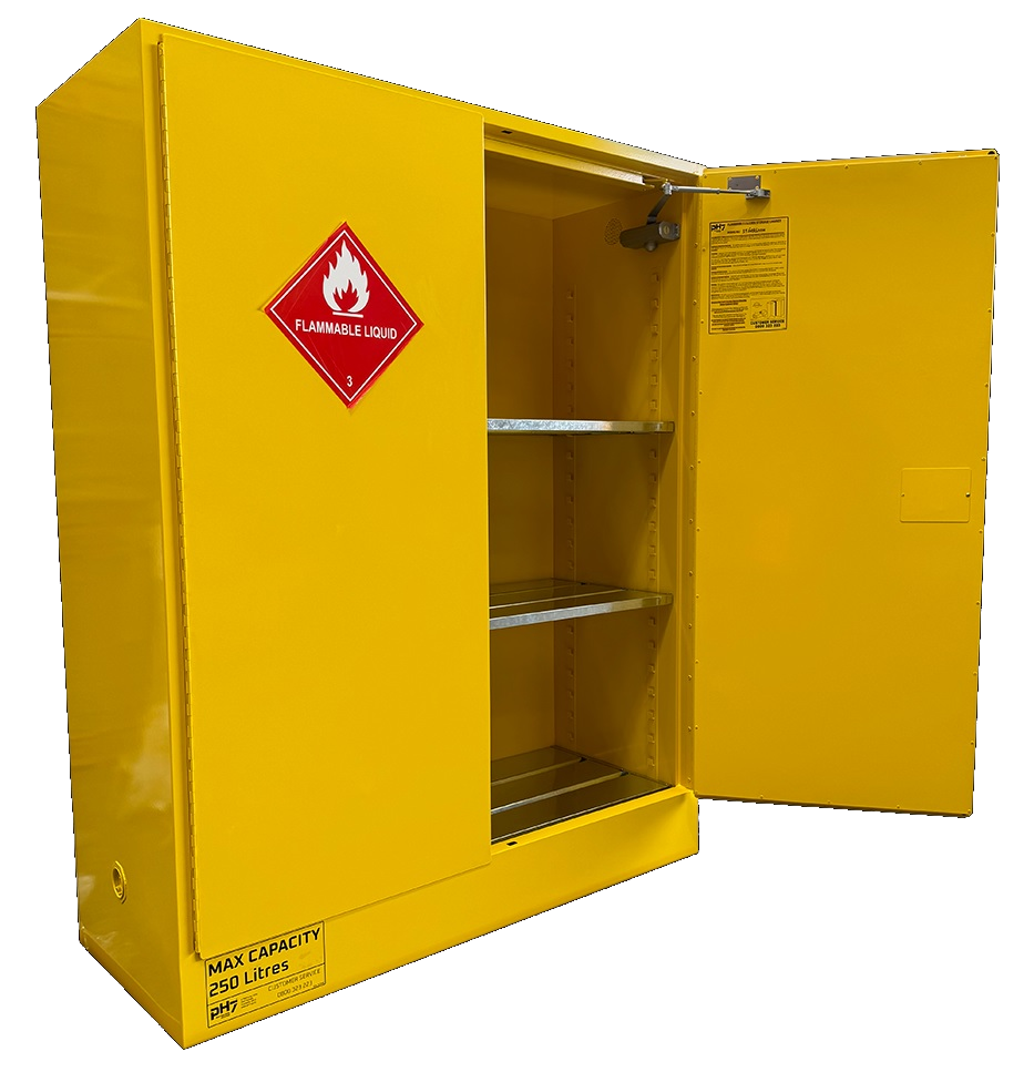 Extra Wide Flammable Liquids Cabinet - 250 Litres