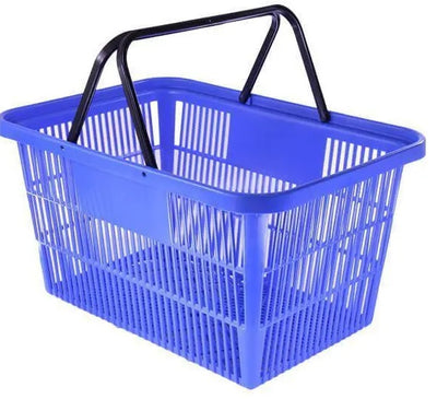 26 Litre Plastic Shopping Basket - 20 Units - 4 Colours