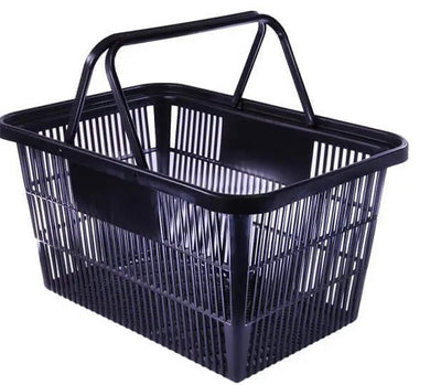 26 Litre Plastic Shopping Basket - 10 Units - 4 Colours