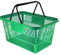 26 Litre Plastic Shopping Basket - 10 Units - 4 Colours