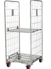Zinc-Plated Roll Cage with A Base - with or without Shelf