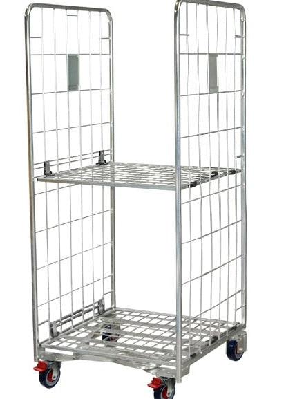 Zinc-Plated Roll Cage with A Base - with or without Shelf