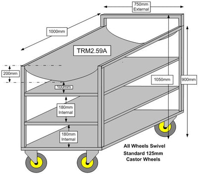 A1 or A2 Plan/Map Trolley