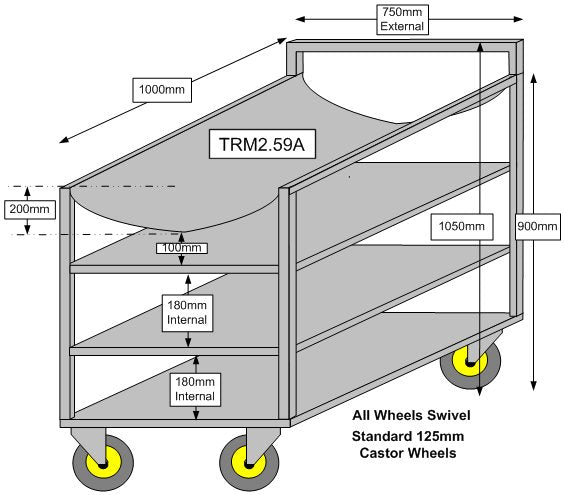 A1 or A2 Plan/Map Trolley