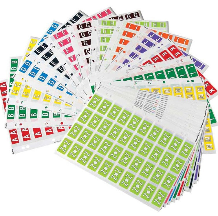 Codafile 5 Sheet Packs of Individual A-Z Alpha Labels