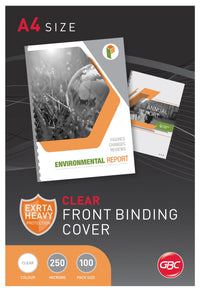 GBC Ibico A4 250 Micron Clear Binding Covers