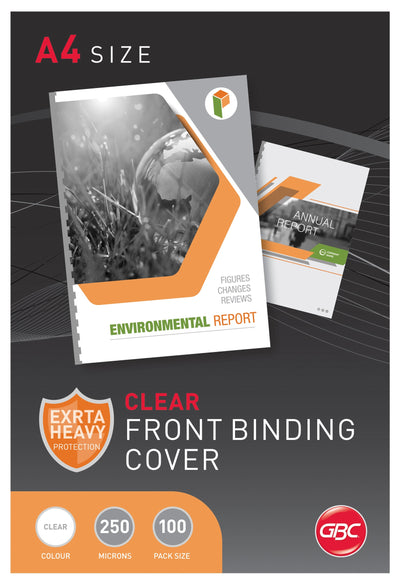 GBC Ibico A4 250 Micron Clear Binding Covers