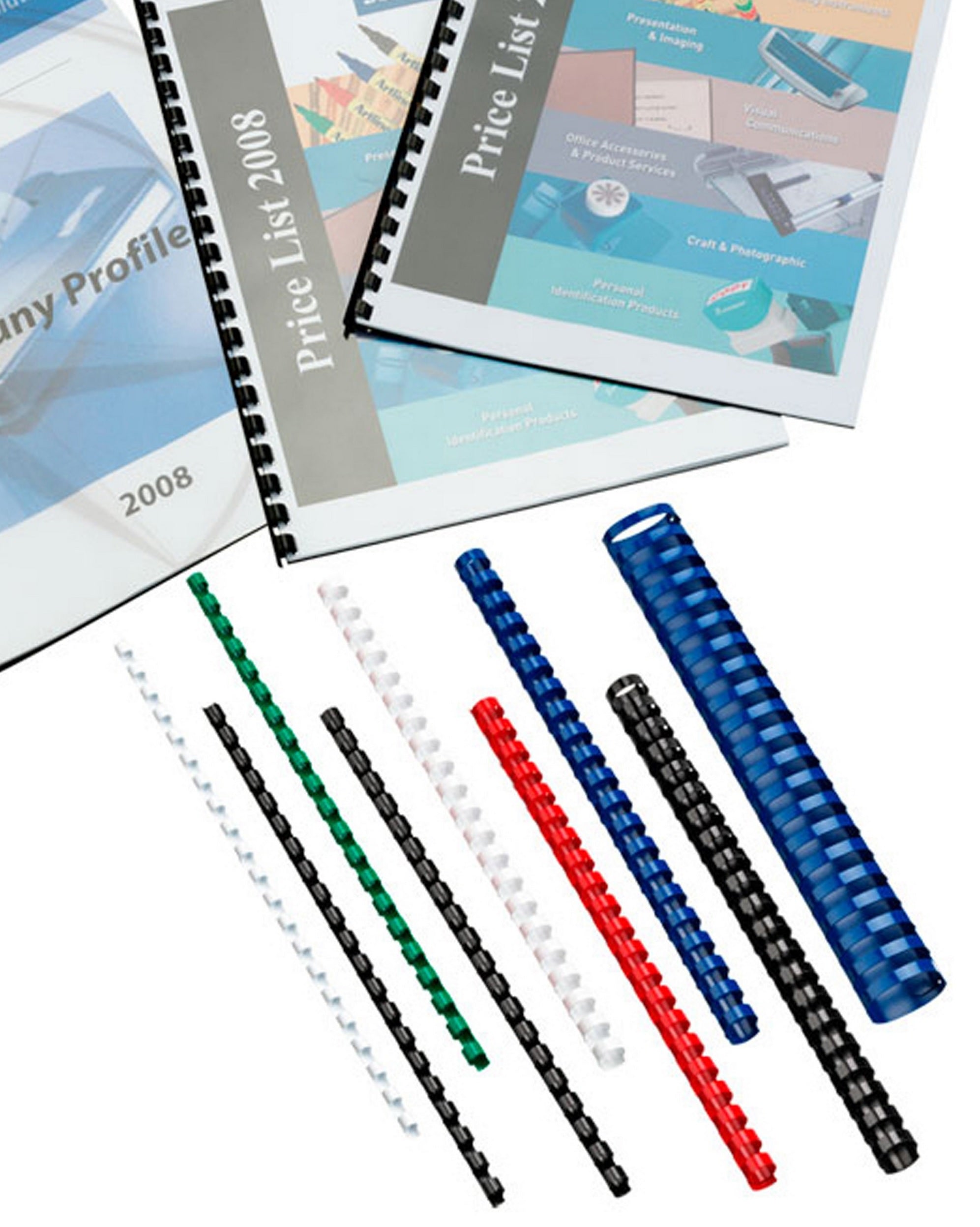 GBC Ibico 6mm Plastic Binding Coils - 2 Pack Sizes and 3 Colour Options