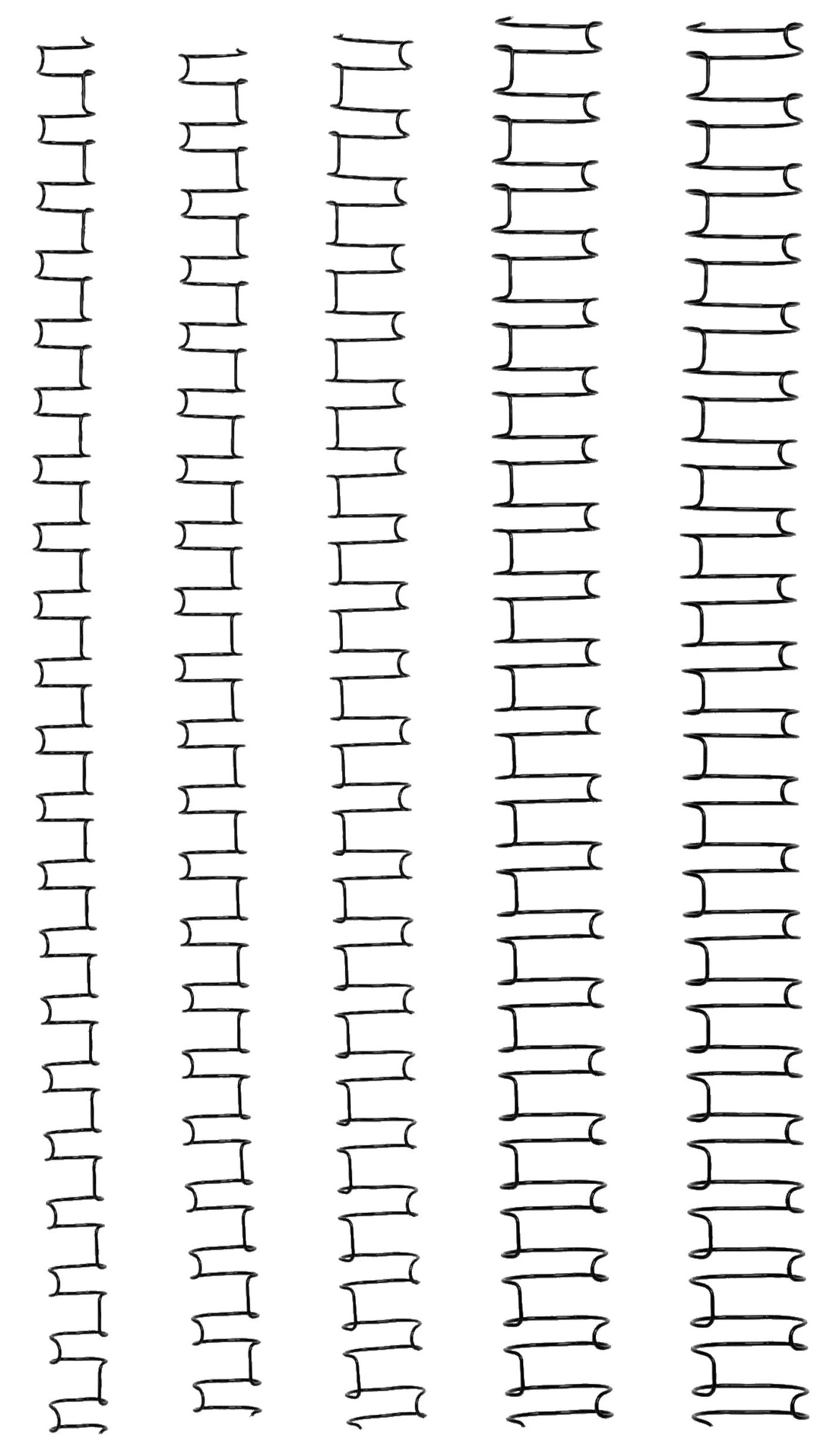 GBC Ibico 21 Loop Wire Binding Coils in Silver - 2 Sizes