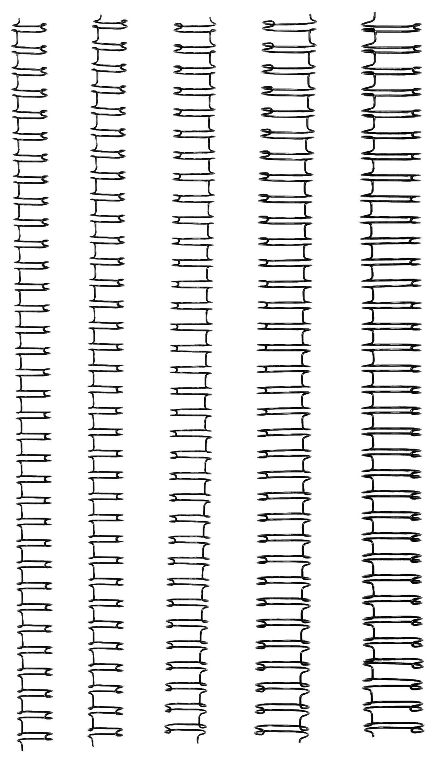 GBC Ibico 34 Loop Wire Binding Coils in Silver - 2 Sizes