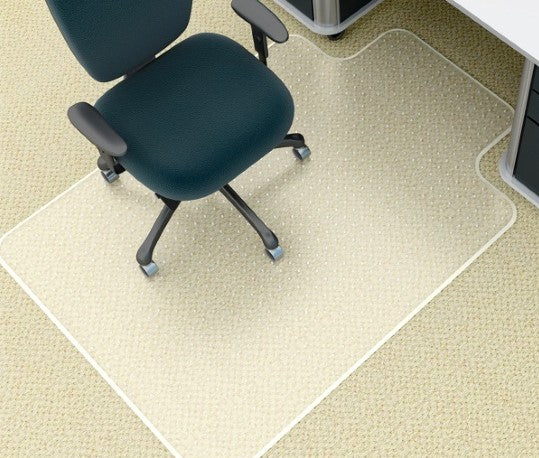Marbig Deluxe PVC Chair Mat - Medium Pile - 1140mm x 1340mm