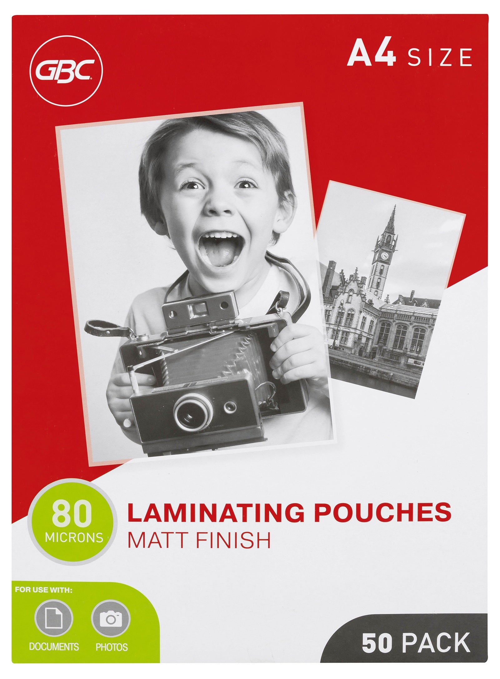 GBC Ibico A4 80 Micron Matt Laminating Pouches 50Pk
