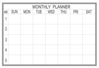 PROWITE Monthly Planner Whiteboard - 600mm x 900mm