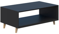Oslo Box Coffee Table in Black Velvet - 3 Sizes