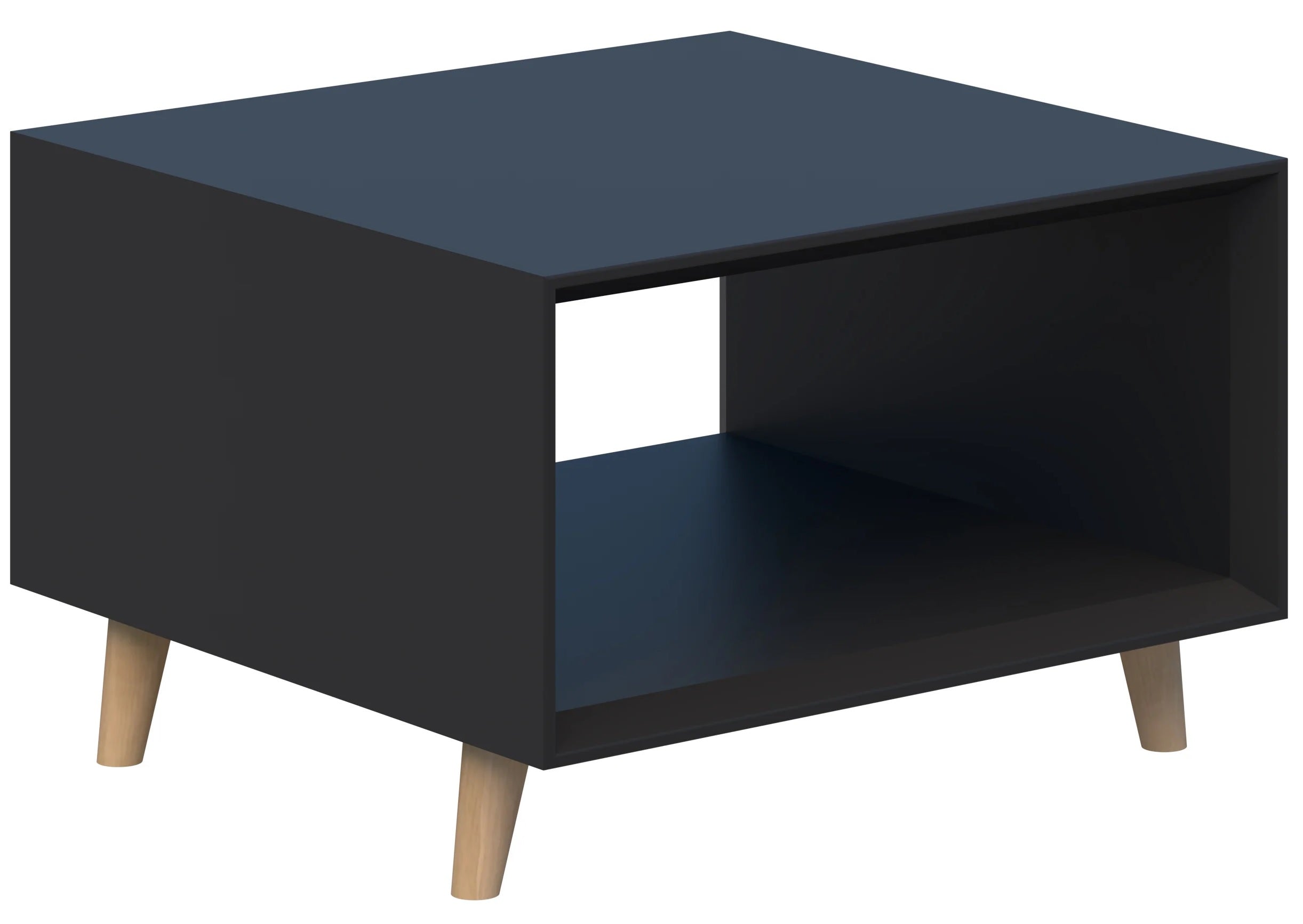 Oslo Box Coffee Table in Black Velvet - 3 Sizes