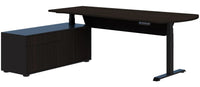 Summit ll Electric Height Adjustable Executive Desk with Left Side Cabinet - 8 Colour Options