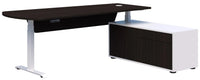 Summit ll Electric Height Adjustable Executive Desk with Right Side Cabinet - 8 Colour Options