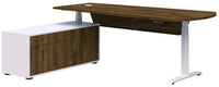 Summit ll Electric Height Adjustable Executive Desk with Left Side Cabinet - 8 Colour Options