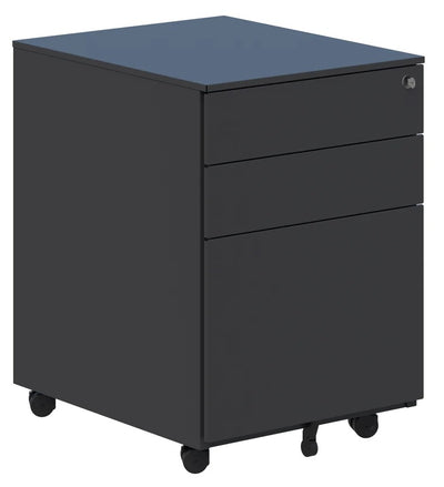 Accent 3 Drawer Standard Steel Desk Mobile - Locking