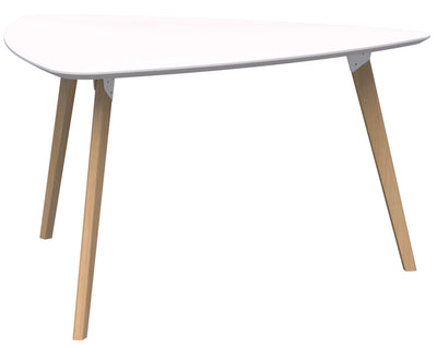 Oslo Triangular Meeting Table with White Top - 4 Sizes