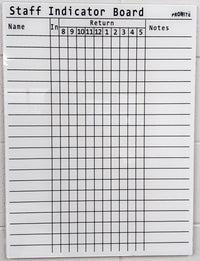 PROWITE Staff Indicator In/Out Glass Writing Board - 20 Names