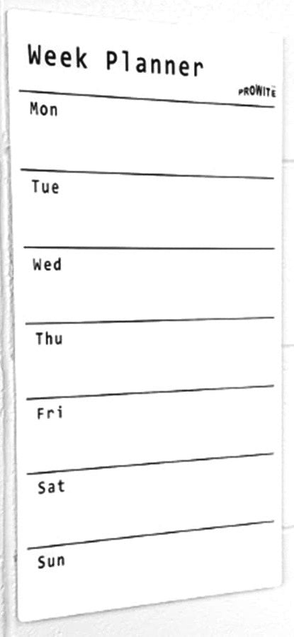 PROWITE Weekly Planner Glass Writing Board