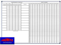 PROWITE Maintenance Schedule Whiteboard - 2 Sizes