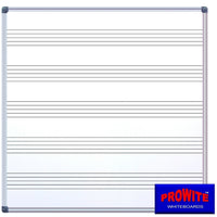PROWITE Porcelain Music Whiteboard -  5 Sizes