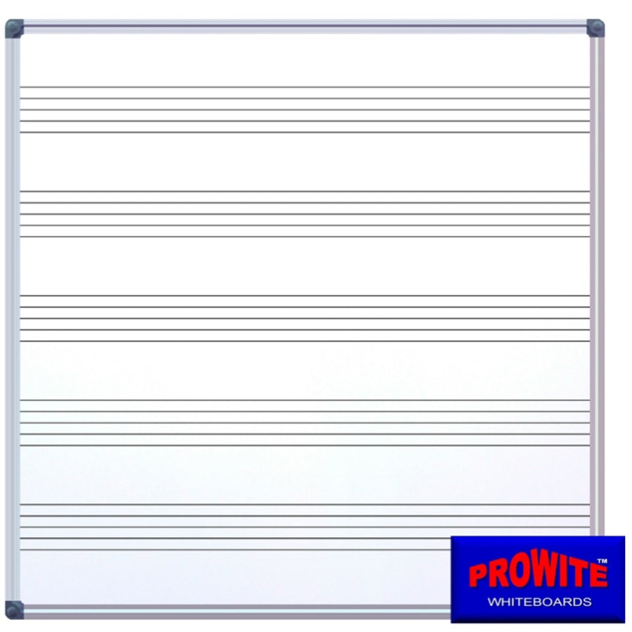 PROWITE Porcelain Music Whiteboard -  5 Sizes