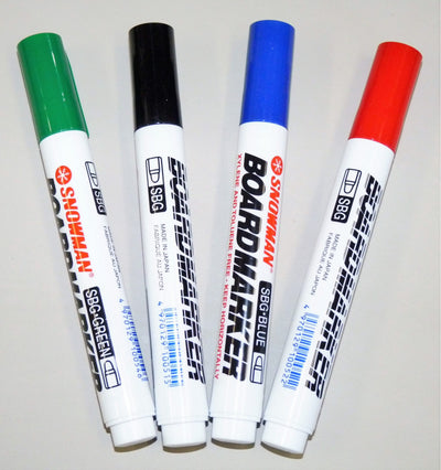 Snowman Bullet Tip Whiteboard Markers - Box of 12