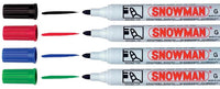 Snowman Permanent Bullet Tip Markers - Box of 12