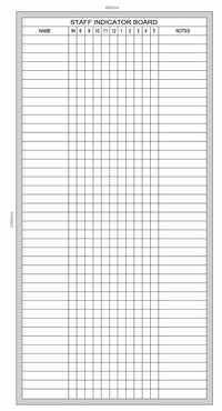 PROWITE Staff Indicator Whiteboard - 4 Sizes