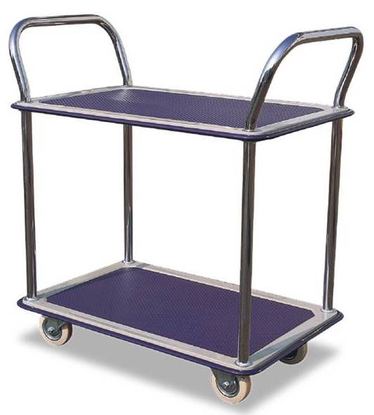 Pressed Steel Shelf Trolleys - 2 Sizes