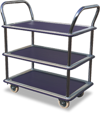 Pressed Steel Shelf Trolleys - 2 Sizes