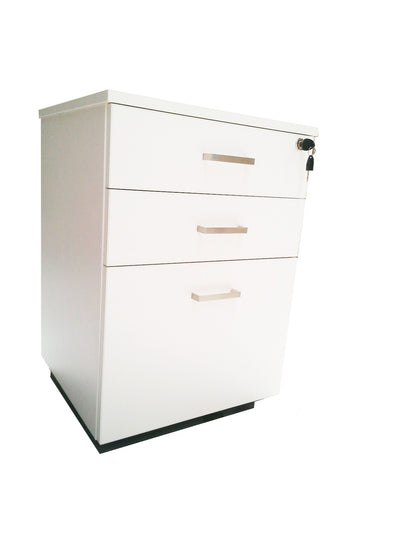 Accord Desk Mobiles - 3 & 4 Drawer - 3 Colours — Accord 3 Drawer Desk Mobile   White