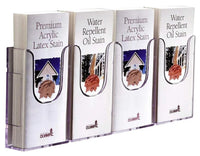 DLE Four Pocket Single Tier Wall Mounted Brochure Holder