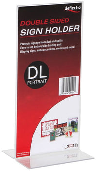 DLE Upright Double Sided Portrait Menu/Sign Holder