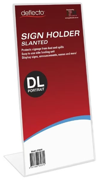 DLE Slanted Single Sided Portrait Menu/Sign Holder