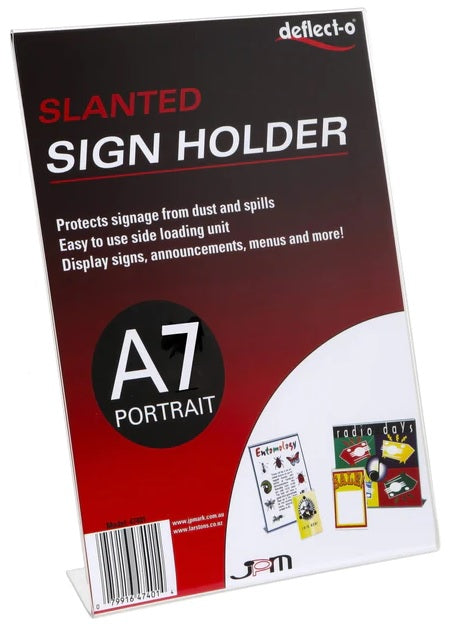 A7 Slanted Single Sided Portrait Menu/Sign Holder