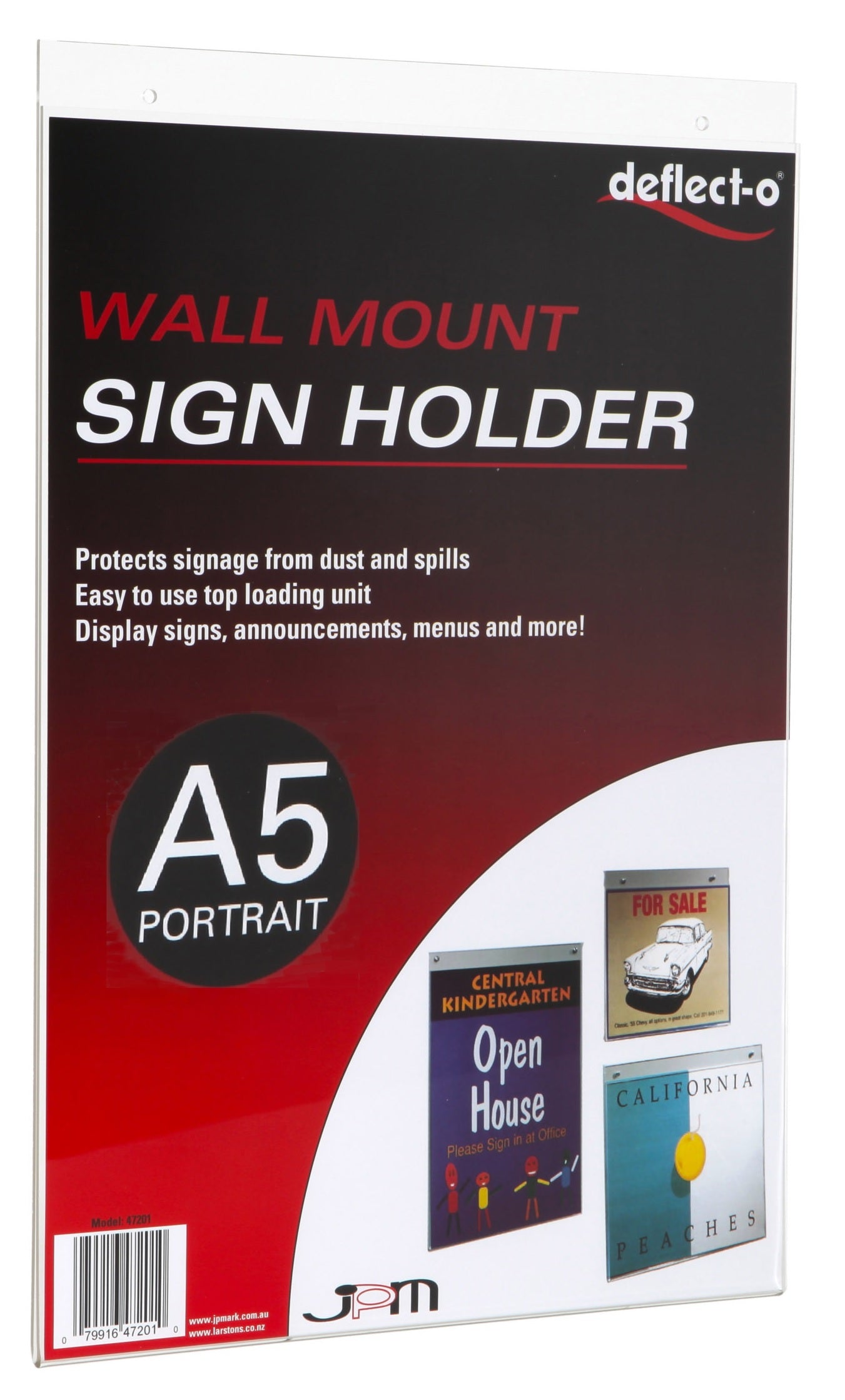 A5 Single Sided Portrait Wall Mounting Sign Holder