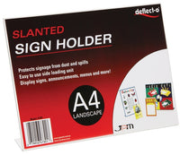 A4 Slanted Single Sided Landscape Menu/Sign Holder