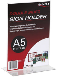 A5 Upright Double Sided Portrait Menu/Sign Holder