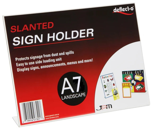 A7 Slanted Single Sided Landscape Menu/Sign Holder