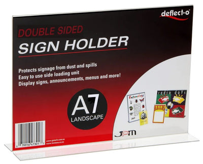 A7 Upright Double Sided Landscape Menu/Sign Holder