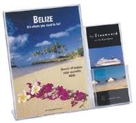 A4/DLE Combination Slanted Single Sided Portrait Sign/Brochure Holder - Beside