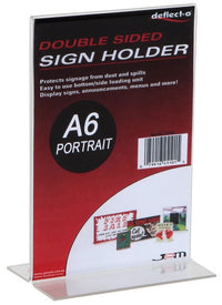 A6 Upright Double Sided Portrait Menu/Sign Holder
